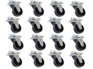 Kit de Rodinhas Para Mesas, HM41 Cadeiras e Moveis 3 Cm Base em Metal - 16 Unidades