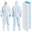 Kit de roupa de proteção descartável Hazmat TrelaCo XXL White, 12 conjuntos