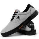 Kit de Sapatênis Masculino Tênis Casual Polo Joy Cinza/Preto Kit de Sapatênis Masculino Tênis Casual Polo Joy Cinza/Preto