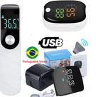 Kit de Saúde 3X1 Com Medidor de Pressão Recarregável