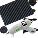 Kit de Selo de Cera Atopbb com 40 Bastões Pretos e Pistola de Cola Kit de Selo de Cera Atopbb com 40 Bastões Pretos e Pistola de Cola
