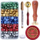 Kit de selos de cera SWANGSA Santa Claus Northpole, cabeça de 1,18"