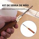 Kit De Serra Manual Com Cabo De Pau-Rosa E 5 Lâminas De Serra Tico-Tico Destacáveis, Serra Pequena