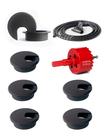Kit de serras bimetálicas Bicafa com 6 furos bimetálicos de 50 mm com capa de cabo