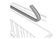 Kit de serviço AUTO PART BAK Industries PARTS-326A0004 - Selo de anteparo, com nervuras grossas de 1,9 cm x 165 cm