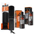 Kit de shampoo, condicionador e alisador para barba Wild Willies