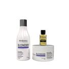 Kit de shampoo matizador e mascara matizadora blond 300 ml