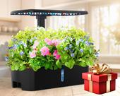 Kit de sistema de cultivo hidropônico para jardim interno com 12 cápsulas com LED