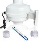 Kit de sistema de mitigação de radônio Dcfairfan 10x7,5 cm com ventilador 260m³/h