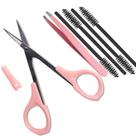 Kit de sobrancelhas HiMo 4 Curved Craft Scissors em aço inoxidável
