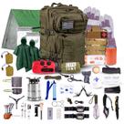 Kit de sobrevivência Bug Out Bag TacPreps 45L com primeiros socorros, filtro de água