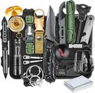 Kit de Sobrevivência XKASE 19 em 1 para Acampamento - Equipamento de Emergência para Homens