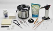 Kit de solda para joias JTS com maçarico a butano, pote de decapagem e 120 V