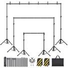 Kit de Soporte para Telón Eocnrhe 10x7.5ft Ajustable con 6 Anchos Kit de Soporte para Telón Eocnrhe 10x7.5ft Ajustable con 6 Anchos