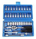 Kit De Soquete 46 Peças 1/4 Catraca Chave Allen Western