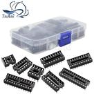 Kit De Soquetes DIP IC Com 66 Peças, Adaptador De 6-28 Pinos, Conector Tipo Solda Com Caixa