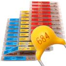 Kit de sortimento de capacitores EEEEE 30 valores 900 unidades 10pF-10uF