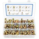 Kit de sortimento de insertos roscados, 170 unidades para móveis de madeira Kit de sortimento de insertos roscados, 170 unidades para móveis de madeira