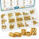 Kit de sortimento de insertos roscados ELCJDZYO 300 unidades de latão M2-M6 Kit de sortimento de insertos roscados ELCJDZYO 300 unidades de latão M2-M6