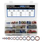 Kit de sortimento de lavadoras de vedação Daptemn 245 unidades NBR Metal