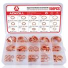Kit de sortimento de lavadoras de vedação de cobre AOKOLL 150 unidades M5-M22