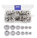 Kit de sortimento de nozes com flange serrilhado hexagonal BiniFiMux 70 unidades