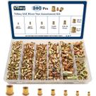 Kit de sortimento de nozes Rivet Vifmy SAE UNC 880 unidades zincado Kit de sortimento de nozes Rivet Vifmy SAE UNC 880 unidades zincado