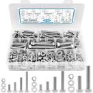 Kit de sortimento de parafusos e porcas de cabeça hexagonal SATANTECH 246PCS