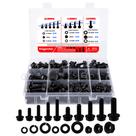 Kit de sortimento de parafusos e porcas de flange métrico, 320 unidades, grau 10.9