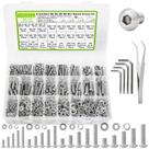 Kit de sortimento de parafusos e porcas K Kwokker M3-M6 304 inoxidável Kit de sortimento de parafusos e porcas K Kwokker M3-M6 304 inoxidável
