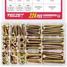 Kit de sortimento de parafusos e porcas YEEZET 224PCS Grau 8.8 M6 M8 M10 Kit de sortimento de parafusos e porcas YEEZET 224PCS Grau 8.8 M6 M8 M10