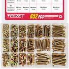 Kit de sortimento de parafusos e porcas YEEZET 652PCS Grau 8.8 M4-M6