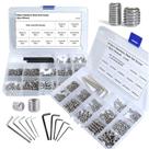 Kit de sortimento de parafusos EilxMag 830 unidades em aço inoxidável SAE+ Metric