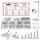 Kit de sortimento de parafusos Hapric 260 unidades de aço inoxidável M5 304
