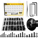 Kit de sortimento de parafusos MYWISH 900 unidades M3 M4 M5 M6 Grau 10.9