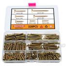 Kit de sortimento de parafusos para madeira INDPROD M3.5 Flat Head 320 unidades