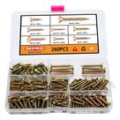Kit de sortimento de parafusos para madeira INDPROD M3.5 M4 M5 260 unidades
