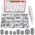 Kit de sortimento de parafusos Set QAUYETM 360 unidades, 25, tamanho 304, aço inoxidável