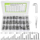 Kit de sortimento de porcas e parafusos 1059 unidades de aço inoxidável 304