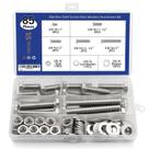 Kit de sortimento de porcas e parafusos 85 unidades de aço carbono Hex