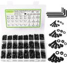 Kit de sortimento de porcas e parafusos K Kwokker 2410 unidades M2-M5 Kit de sortimento de porcas e parafusos K Kwokker 2410 unidades M2-M5