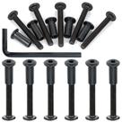 Kit de sortimento de porcas e parafusos métricos PGMJ M6x50mm preto (40 conjuntos)
