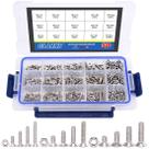 Kit de sortimento Glarks 510 unidades de parafusos de aço inoxidável 304 M3-M5