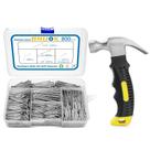 Kit de sortimento Hardware Nails + Hammer BNUOK 800 unidades+2 kg