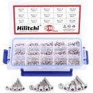 Kit de sortimento Hilitchi 510 peças de parafusos e porcas de aço inoxidável Kit de sortimento Hilitchi 510 peças de parafusos e porcas de aço inoxidável