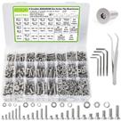 Kit de sortimento K Kwokker M3 M4 M5 M6 Porcas e parafusos 1485 unidades