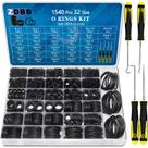 Kit de sortimento O Rings ZDBB 32, tamanho 1540 unidades, nitrilo métrico