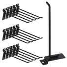 Kit de sortimento Slatwall Hooks Sweet, 20 unidades, 20 cm, preto