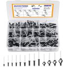 Kit de sortimento SUVICTONG Black Pop Rivets 280 unidades, 13 tamanhos Kit de sortimento SUVICTONG Black Pop Rivets 280 unidades, 13 tamanhos