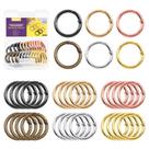 Kit de sortimento Swepeet, 24 unidades, 6 cores, 25 mm, redondos, Spring O Rings